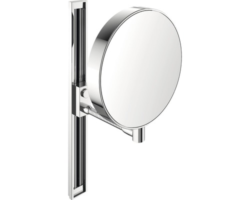 Miroir de maquillage Emco prime 3/7 fois Ø 202 mm rail coulissant/bras flexible chrome 109500115