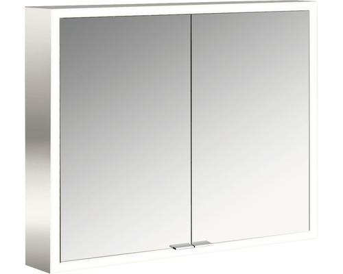 Armoire de toilette LED Prime AP 80 cm 2 portes paroi arrière effet miroir