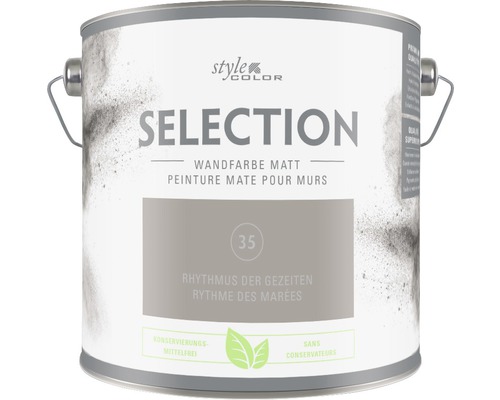 Peinture murale Premium Style Color SELECTION 35 sans conservateur Rythme des marées 2,5 L