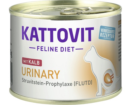 Pâtée pour chat Kattovit Urinary au veau 185 g
