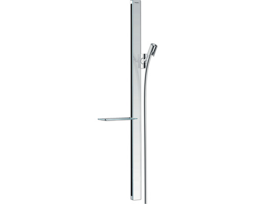Barre de douche hansgrohe Unica E 90 27640000, longueur de la barre de douche 945 mm avec flexible de douche