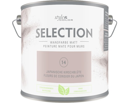 Peinture murale Premium Style Color SELECTION 14 sans conservateur Fleurs de cerisier du Japon 2,5 L