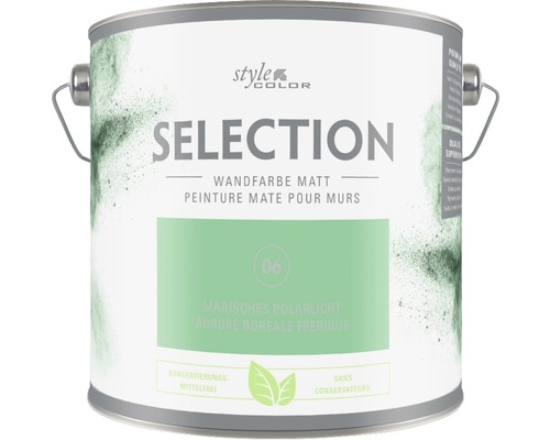 Peinture murale Premium Style Color SELECTION 06 sans conservateur Aurore boréale féerique 2,5 L