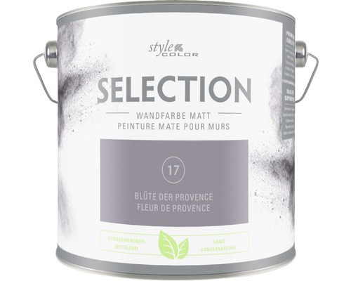 Peinture murale Premium Style Color SELECTION 17 sans conservateur Fleur de Provence 2,5 L