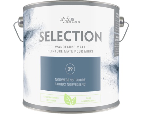 Peinture murale Premium Style Color SELECTION 09 sans conservateur Fjords norvégiens 2,5 L-0