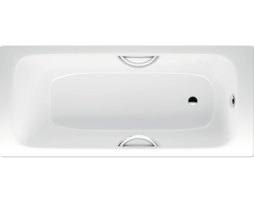 Baignoire KALDEWEI CAYONO STAR 753 70 x 150 cm blanc alpin brillant 275300010001 Vue de dessus d''une baignoire en acrylique sanitaire avec poignées.