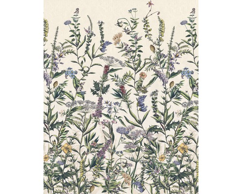 Papier peint panoramique intissé X4-1011 Flowering Herbs 4 pces 200 x 250 cm