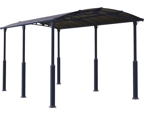 Carport indépendant avec six poteaux et toit