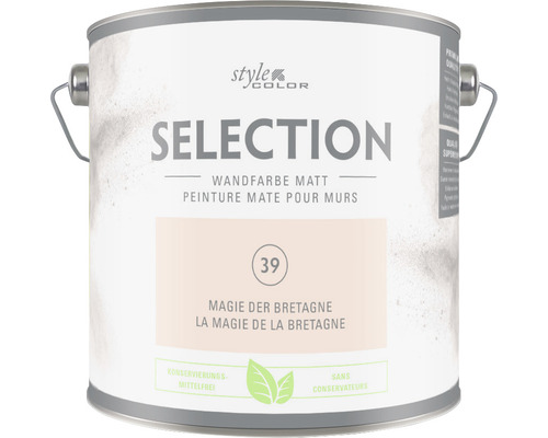 Peinture murale Premium Style Color SELECTION 39 sans conservateur Magie de la Bretagne 2,5 L