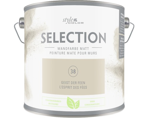 Peinture murale Premium Style Color SELECTION 38 sans conservateur Esprit des fées 2,5 L