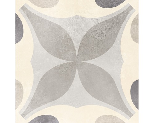 Dekorative Bodenfliese mit Blütenmuster