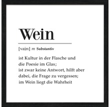 Gerahmtes Bild Rotwein 33x33 cm