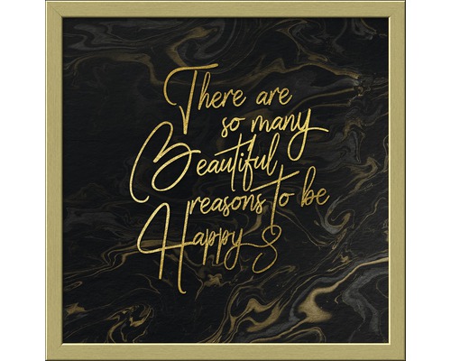 Gerahmtes Bild Beautiful & Gold I 33x33 cm
