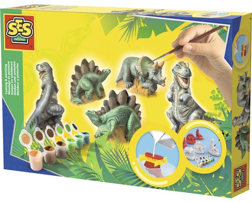 SES Creative Kit de Moulage et Peinture de Dinosaures