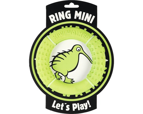 Jouet pour chiens Kiwi Play anneau Mini vert 13,5 x 2,5 cm