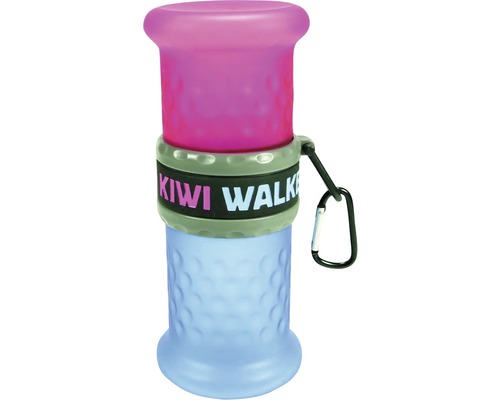 Reise Futter- und Wasserbehälter Hund Kiwi Travel Bottle 2 in 1 blau 9,5 x 23,7 cm für unterwegs