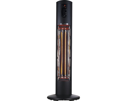 Stehender Heizstrahler für den Aussenbereich mit Bedienfeld.