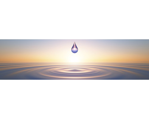 Crédence de cuisine mySpotti Splash Kapha motif goutte et eau 2200 x 600 mm SP-F1-1822 Crédence de cuisine mySpotti Splash Kapha motif goutte et eau 2200 x 600 mm SP-F1-1822