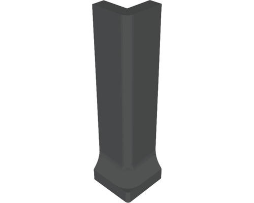 Angle extérieur pour plinthe à gorge fine noir 3 x 10 cm Cornière de protection d''angle en plastique