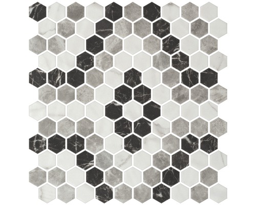 Mosaïque pour piscine motif hexagonal 4 29x30 cm
