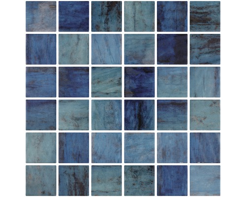 Mosaïque pour piscine Penta Forest Blue 31x31 cm Mosaïque avec éléments carrés de conceptions différentes