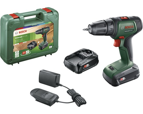 Bosch UniversalDrill 18V Kit de perceuse-visseuse sans fil avec coffret, batterie et chargeur