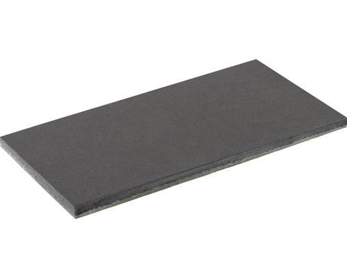 Dalle de terrasse en béton FLAIRSTONE New Jersey basalte noir 100 cm x 50 cm x 5 cm chanfreinée Panneau de construction gris