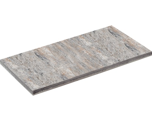 Dalle de terrasse en béton FLAIRSTONE New Jersey calcaire coquillier 100 cm x 50 cm x 5 cm chanfreinée Pavé