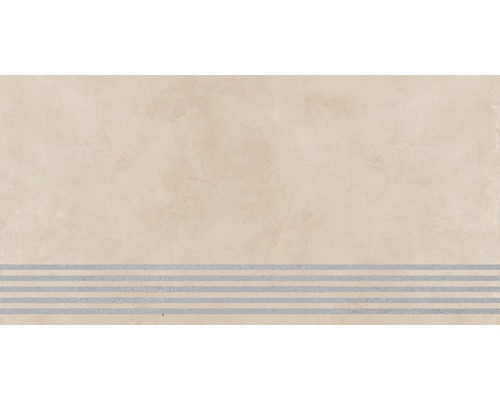 Feinsteinzeug Wand- und Bodenfliese Cementine 29,7 x 119,7 x 0,9 cm creme matt R10B