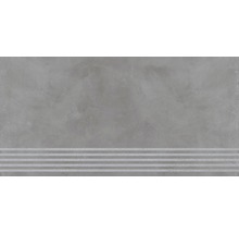 Carrelage sol et mur en grès cérame fin Cementine 29,7 x 119,7 x 0,9 cm gris mat R10B-thumb-0