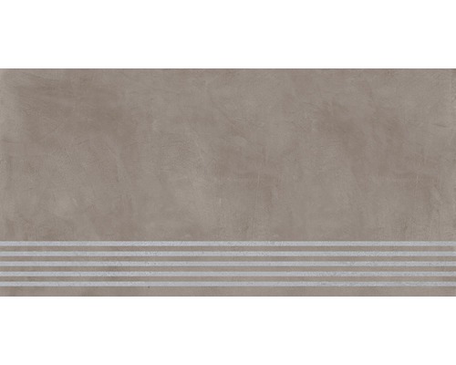 Carrelage sol et mur en grès cérame fin Cementine 29,7 x 119,7 x 0,9 cm marron mat R10B-0