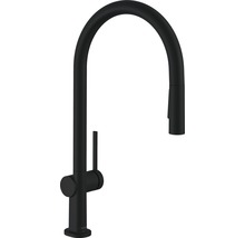 Robinet de cuisine avec douchette extractible hansgrohe TALIS M54 noir mat 72800670-thumb-0