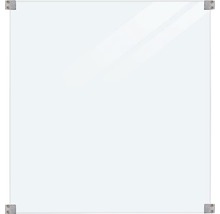 Panneau de douche transparent avec fixations d''angle