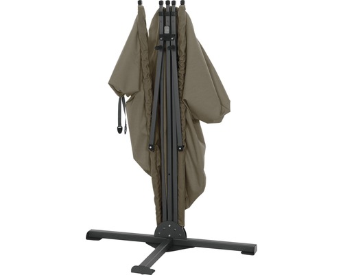 Parasol plié avec support