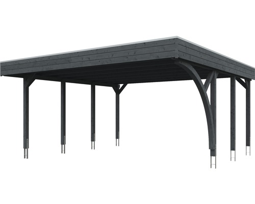 Carport en bois avec toit plat