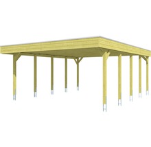 Doppelcarport SKAN HOLZ Friesland inkl. EPDM-Dachfolie und H-Pfostenanker 557 x 708 cm imprägniert