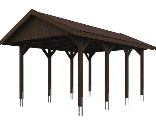 Carport en bois avec toit