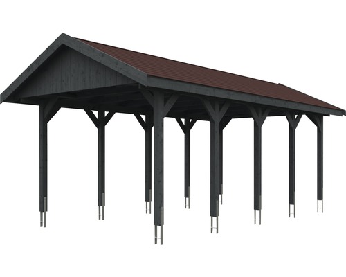 Carport en bois avec toit