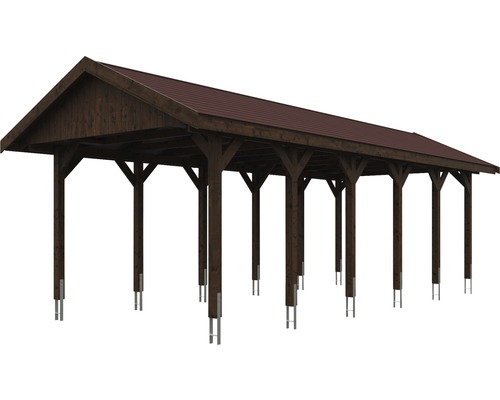 Carport en bois avec toit