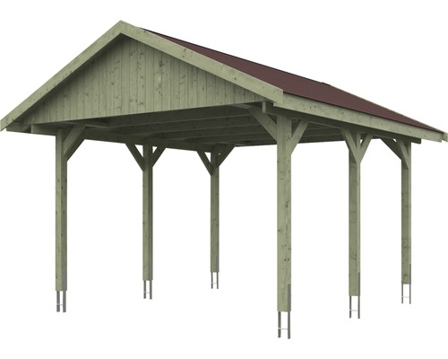 Carport en bois avec toit