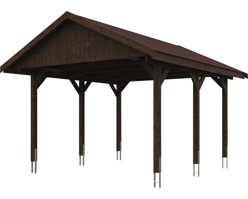 Carport en bois avec toit