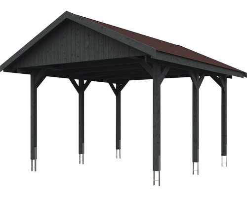 Carport en bois avec toit