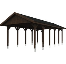 Carport aus Holz mit Flachdach