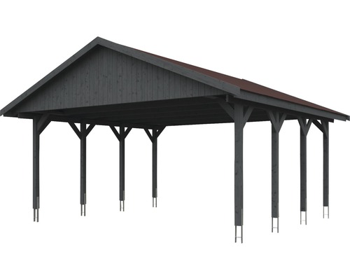 Carport en bois avec toit pour l''extérieur