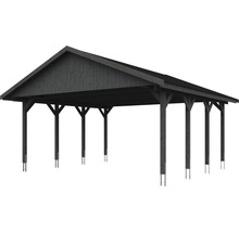 Holzcarport mit Satteldach und Pfosten