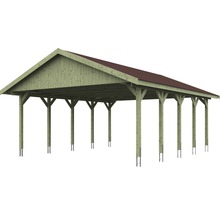 Carport en bois avec toit