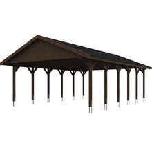 Carport en bois avec toit