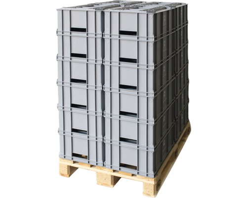 Palette boîte empilable Eurobox 40 l 600x200x400 mm gris 24 pces