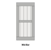 Schiebetür-Komplettset Barn Door Vintage grau grundiert MidBar gerade 95x215 cm inkl. Türblatt,Schiebetürbeschlag,Abstandshalter 35mm und Griff-Set-thumb-9