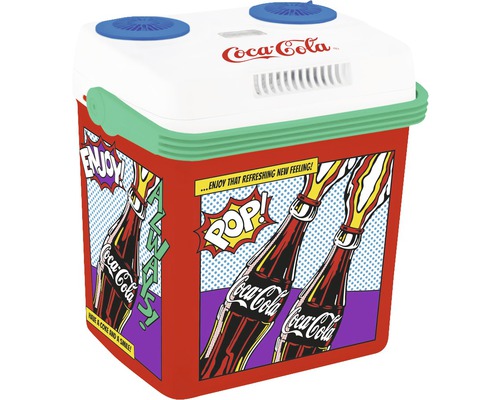 Glacière Cubes Coca Cola PopArt lxhxp 32,7 x 45,8 x 44,7 cm compartiment de réfrigération 32 l-0
